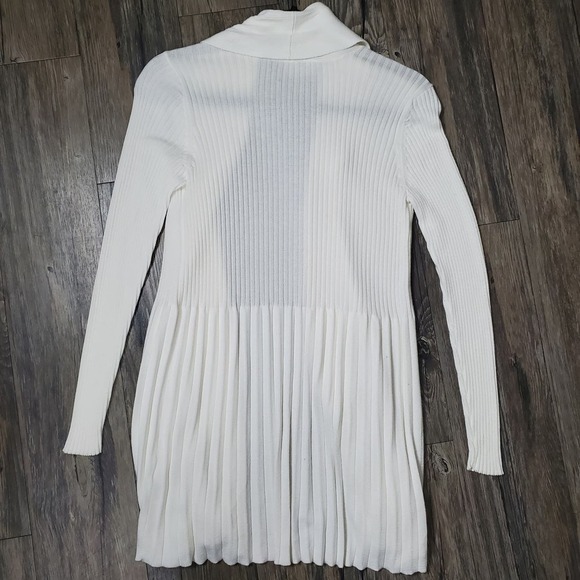Jillian Nicole Ribbed Open Cardigan Cream Sweater Size Petite Medium - Picture 6 of 7
